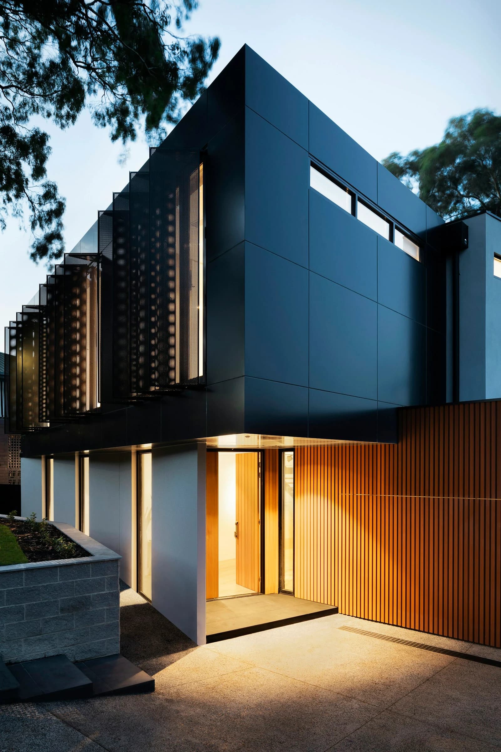 Building entrance and exterior where automated gate systems are installed